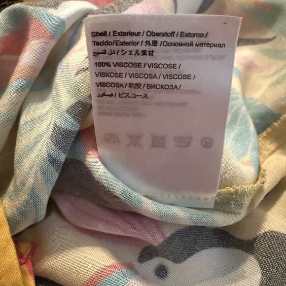 Farm Rio Wrap Shirt Sz Small Tropical Toucan Beaded Tassels Boho Career Casual - Picture 16 of 16